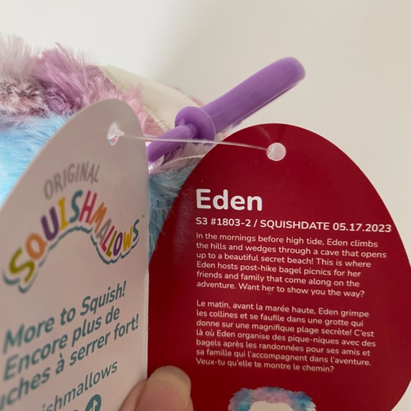 Squishmallows 3.5” Eden The Bigfoot Yeti Valentines Clip - Picture 6 of 6